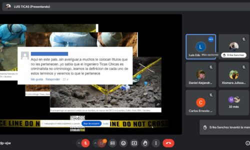 Primera jornada virtual del Curso de Criminalística de Campo